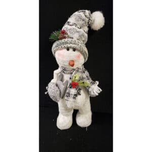 Snowman Holding Sleigh