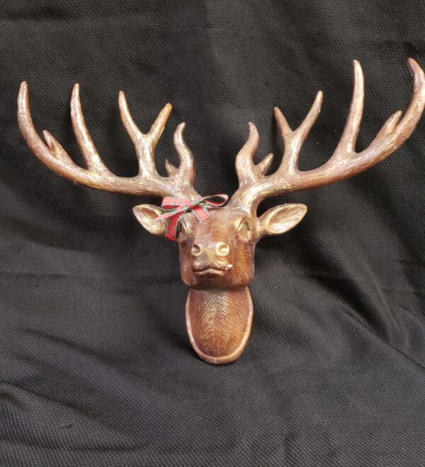 Deer Head with bow wall hanging