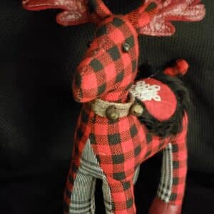 Red & Black Checkered Reindeer