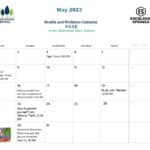 May 2023 Health and Wellness Calendar