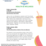 August Health and Wellness Events