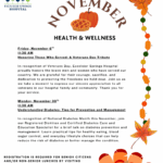 November Health and Wellness Sessions