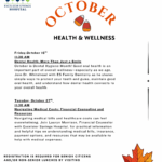 October Health and Wellness Events